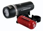КОМПЛЕКТ: Свет FIVE 5+5LED передний Longus 5LED/4 ф-ции + задний 5LED/4 ф-ции, черный