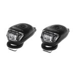 КОМПЛЕКТ: Свет Longus CIRCLE передний+задний 2+2LED, 2ф-ции, черный