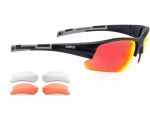 Очки ONRIDE Lead 20 матовые черные с линзами: Revo Red (17%); оранжевый (51%) прозрачный (100%)
