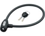 Замок тросиковый KLS Jolly черный 12x650 мм.