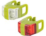 Набор мигалок передняя + задняя KLS TWINS II. силикон. ярко-зеленый