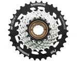 Зірки задні з трещеткой Shimano MF-TZ510-7, 14-34, срібл, 7-зв.