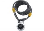 Замок ONGUARD DOBERMAN Combo. Спиральный трос 185см х 8мм, навесной кодовый замок.