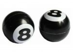 Ковпачок для камери TW V-09 чорн. більярдна куля, з цифрою 8 (в комплекті 4шт) Автомобильніго стандарта