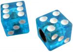 Ковпачок для камери TW V-11A Игральные кости з пластика, голубого цвета (в комплекті 4 шт) Автомобильніго стандарта