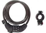 Кодовый замок Green Cycle GLK-189 в силиконовой обойме 10x150см, смена кода, светодиодная Подсветка циферблата, черный+крепеж