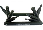 Компактный ключ Green Cycle GCM-089 сложен 8 инструментов, черный