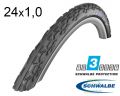 Покрышка 24X1.00 (25X540) Schwalbe Downtown Hs342 Kevlarguard Gr/B 2Grip Grc 50 EPI