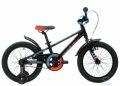 Велосипед 16" Pride Rowdy черный/Блакитный/оранжевый Лак 2017
