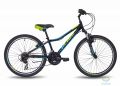 Велосипед 24" Pride Brave 21 чорний/Голубий/салатовий Мат 2018