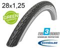 Покришка 28X1.25 (32-622) 700X32C Schwalbe Road Cruiser K-Guard Active B/W Hs484 Green 50 EPI