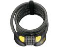 Замок ONGUARD DOBERMAN GLO Кодовий на 4 цифри з LED-підсвіткою. Спіральний трос 185см х 12мм, поворотний Тримач на раму