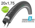 Покрышка 20X1.75 (47-406) Schwalbe Road Cruiser Plus Punctureguard, Twinskin B/B+RT Hs484 Green 50 EPI