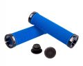 Грипсы Green Cycle GGR-421 130mm синий с двумя черными замками