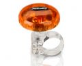 Дзвоник велосипедний XLC DD-M012, прозоро-помаранчевий, Ø36мм