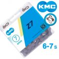 Цепь KMC Z7 6/7-speed 114 links grey/brown + замок