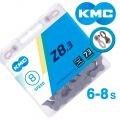 Цепь KMC Z8 6/7/8-speed 114 links silver/grey + замок