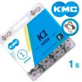 Цепь KMC K1-Wide Silver/Black 1 скорость 110 звеньев серебряный/черный + замок