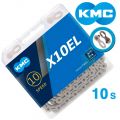 Цепь KMC X10EL Silver 10 скоростей 114 звеньев серебряный + замок