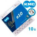 Ланцюг KMC e10 Silver 10 швидкостей 122 ланки срібний + замок