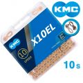 Ланцюг KMC X10EL Ti-N Gold 10 швидкостей 114 ланок золотий + замок
