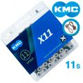 Цепь KMC X11 Silver/Black 11 скоростей 118 звеньев серебряный/черный + замок