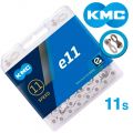 Ланцюг KMC e11 Silver 11 швидкостей 122 ланки срібний + замок