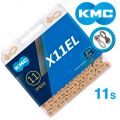 Цепь KMC X11EL Ti-N Gold 11 скоростей 118 звеньев золотой + замок