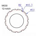 Ключ Ice Toolz M030 съемник д/каретки Praxis ® Works ® M30 (12-паз 48-50mm)