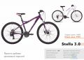 Велосипед 26&quot Pride Stella 3.0 рама - 18 темнофиолетовый/Розовый/Серый 2017