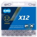 Цепь KMC X12 12 скоростей 126 звеньев + замок серебряный/серебряный