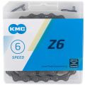 Цепь KMC Z6 Grey 6 скоростей 114 звеньев серый + замок