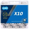 Ланцюг KMC X10 Silver/Black 10 швидкостей 122 ланки срібний/чорний + замок