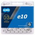 Ланцюг KMC e10 Silver 10 швидкостей 122 ланки срібний + замок