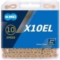 Ланцюг KMC X10EL Ti-N Gold 10 швидкостей 114 ланок золотий + замок