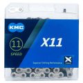 Цепь KMC X11 Silver/Black 11 скоростей 118 звеньев серебряный/черный + замок