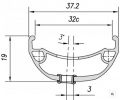 Обід Mach1 TRUCKY 32, 27,5" 28 отв., чорний