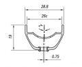 обод Mach1 WOOKX, 29" 28 отв., черный