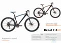 Велосипед 27,5 Pride Rebel 7.3 рама - 21 черный/Блакитный/Красный 2017