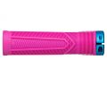 Грипсы RACE FACE CHESTER, 31 мм, Хомут (MAGENTA) Пурпурный, Грип (TURQUOISE) Бирюзовый (Резиновые)
