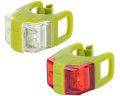 Набор мигалок передняя + задняя KLS TWINS II. силикон. ярко-зеленый