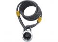 Замок ONGUARD DOBERMAN Combo. Спиральный трос 185см х 8мм, навесной кодовый замок.
