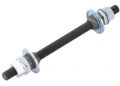 Ось втулки пер. Quando KT-260F 140mm nut MTB на гайках стальной, черный.