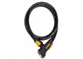 Замок з армированным тросом ONGUARD ROTTWEILER. Трос 100см х 20мм. 4 ключа + 1 з підсвіткою