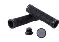 Гріпси Green Cycle GGR-420 130mm Вспінена гума чорні, з двома червоними замками