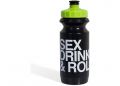 Фляга 0,6 Green Cycle GBT-512M Sex Drink & Roll с Big Flow valve, v black nipple/ yellow matt cap/ black bottle