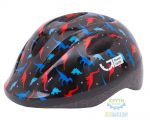 шлем детский Green Cycle Dino размер 50-54см черный/красный/синий лак