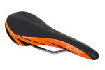 Седло FUNN Adlib, PU/PP, CrMo, 132 мм, черный/оранжевый