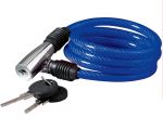 Замок тросиковий KLS Beat синій 8x1000 мм