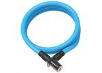 Замок OnGuard Lightweight Key Coil Cable Lock. стальной трос 150см х 8мм, с виниловым покрытием + 2 ключа, синий